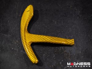 Alfa Romeo Giulia Paddle Shifter Covers - Carbon Fiber - Yellow Candy Alfa Romeo Giulia Paddle Shifter Covers - Carbon Fiber - Yellow Candy